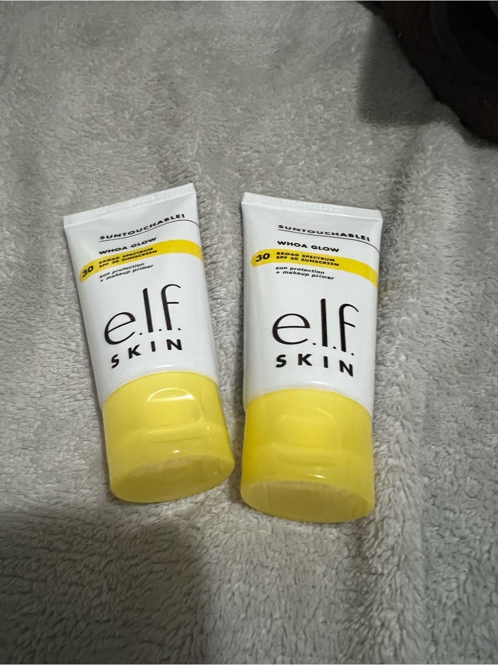e.l.f. Skin Whoa Glow SPF 30 Sunscreen Gel Cream - White and Yellow Tubes